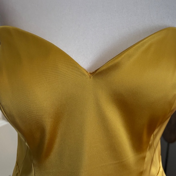 Bariano Victoria Sweetheart Strapless Gold Evening Gown - NWT - Picture 5 of 16